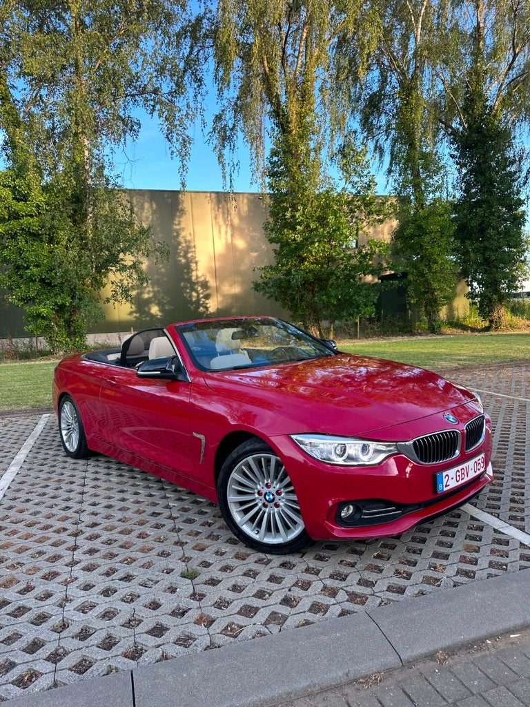 BMW 420i Cabrio Luxury 2015 CarPlay Cameras Afnb Trekhaak, Auto's, BMW, 4 zetels, Achterwielaandrijving, 4 cilinders, Cabriolet