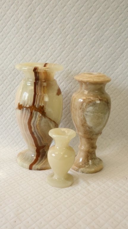 Onyx marmeren vaasjes, Ophalen of Verzenden