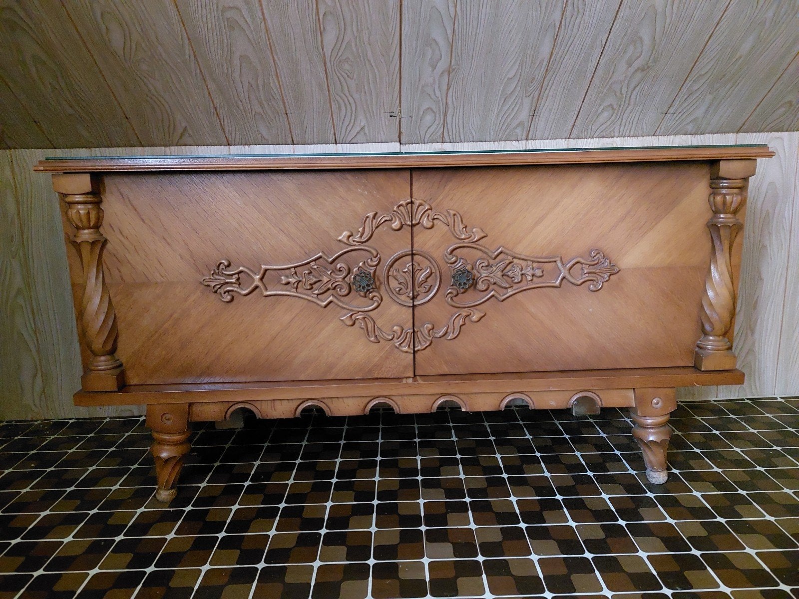 bijzet tafel met glazen blad, Enlèvement