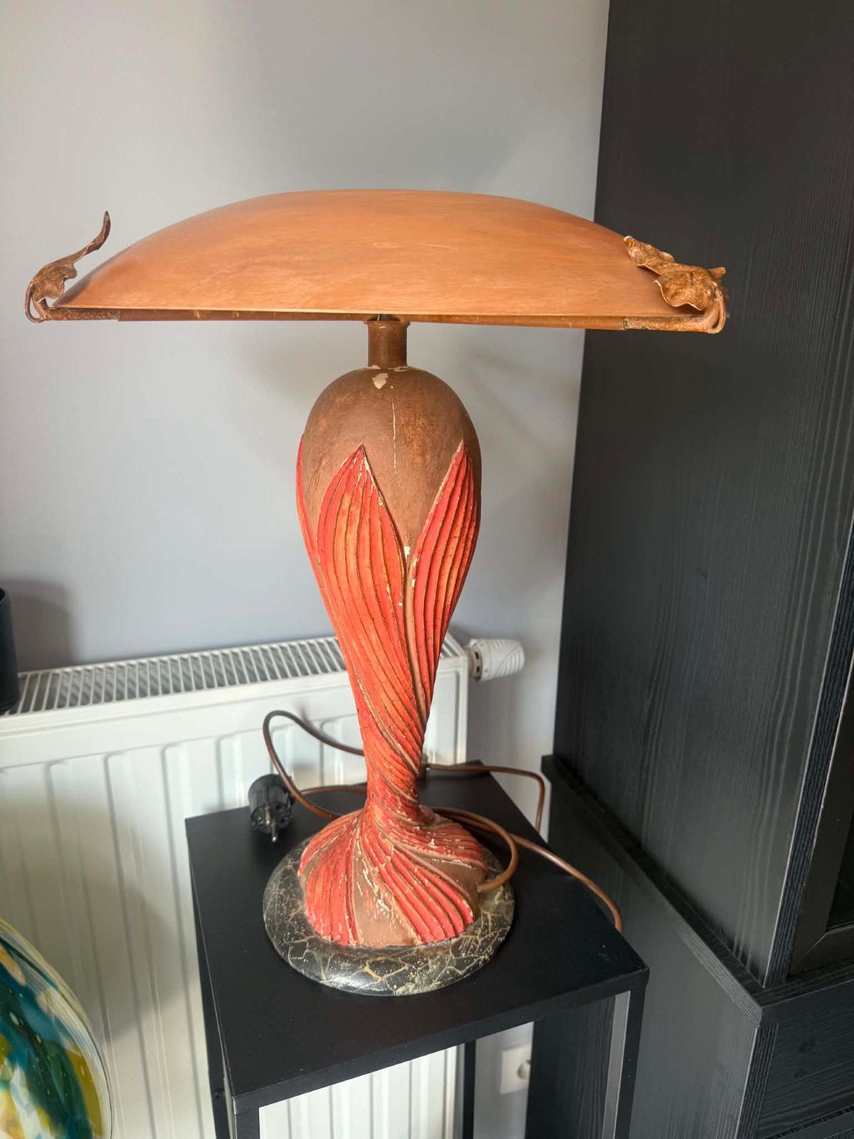Lampe art nouveau italienne (terzani ?) avec un autre globe, Antiquités & Art, Enlèvement