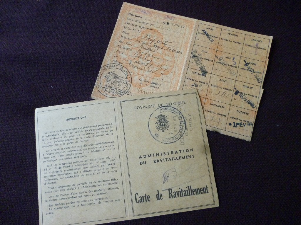 Carnet de ravitaillement 1940, Enlèvement