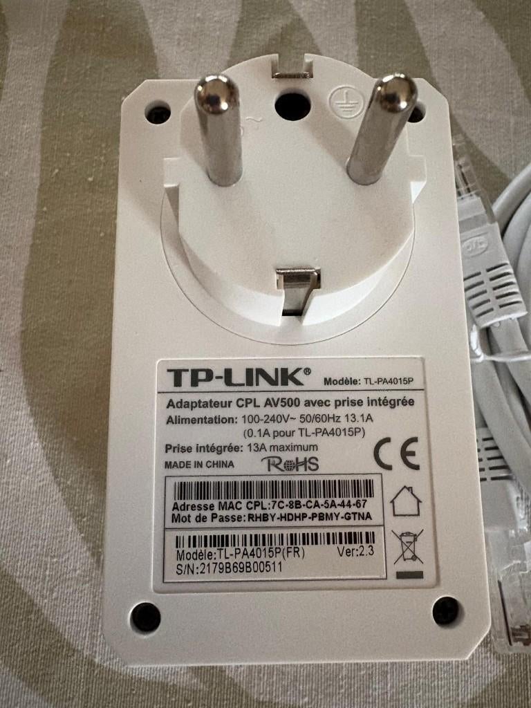 TP-Link Powerline, Informatique & Logiciels, Adaptateurs powerline, Enlèvement, Comme neuf, TP-link