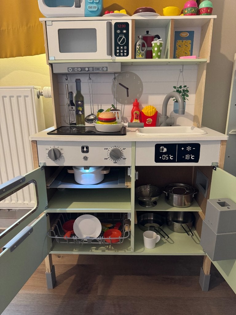 CUISINE EN BOIS RÉALISTE NEUVE +NOMBREUX ACCESSOIRES OFFERTS, Enlèvement ou Envoi, Neuf, Bois, Jouer à la cuisine
