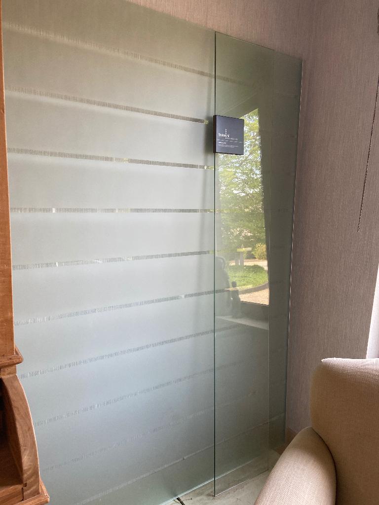 Douchewand glas met zijstuk voor inloopdouche, Doe-het-zelf en Bouw, Ophalen, Nieuw, Glas, Douche