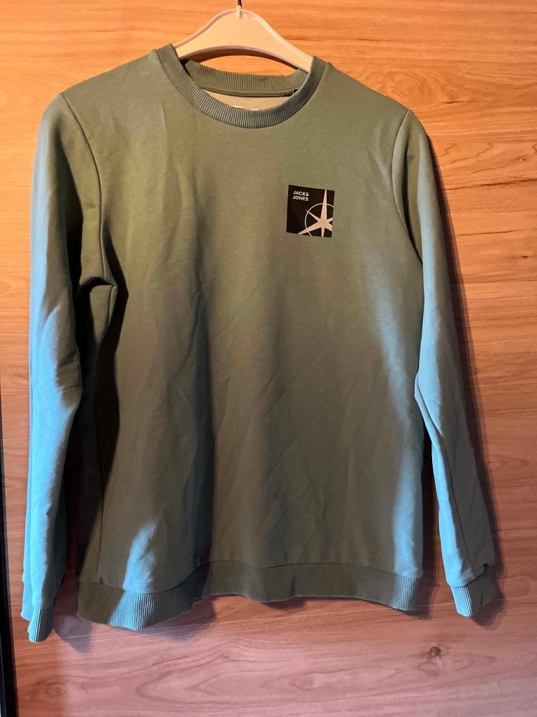 sweater groen print achter jack jones 176, Kinderen en Baby's, Kinderkleding | Maat 176, Gebruikt, Trui of Vest, Ophalen of Verzenden