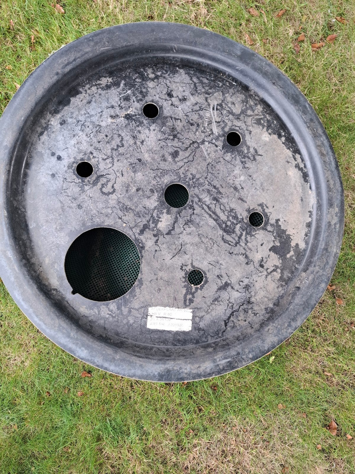 fonteinbak +deksel in polyester in goede staat., Tuin en Terras, Ophalen, Gebruikt