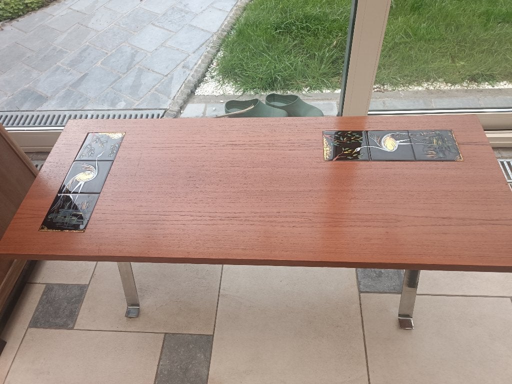 Table basse Vintage, Teck, 100 à 150 cm, Moins de 50 cm, Enlèvement ou Envoi