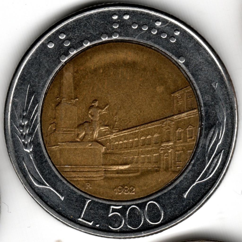 Italië : 500 Lire 1982  KM#111  Ref 16458, Ophalen of Verzenden, Italië, Losse munt