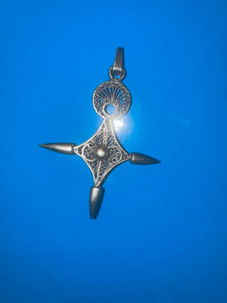 Zilver afrikaans kruis, Ophalen, Zo goed als nieuw, Zilver