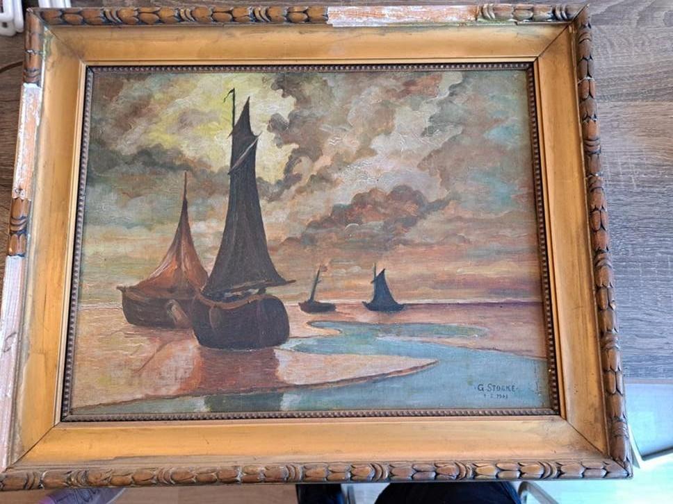 Schilderij Zeilboten G.Stocke, Enlèvement