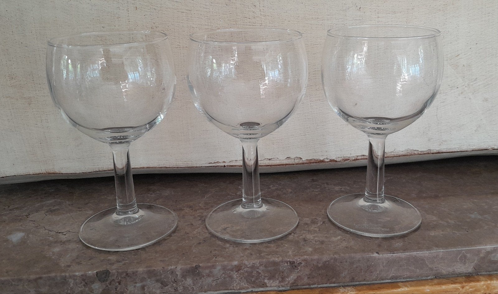 3 wijnglazen., Verzamelen, Glas en Drinkglazen, Ophalen of Verzenden, Zo goed als nieuw, Overige typen