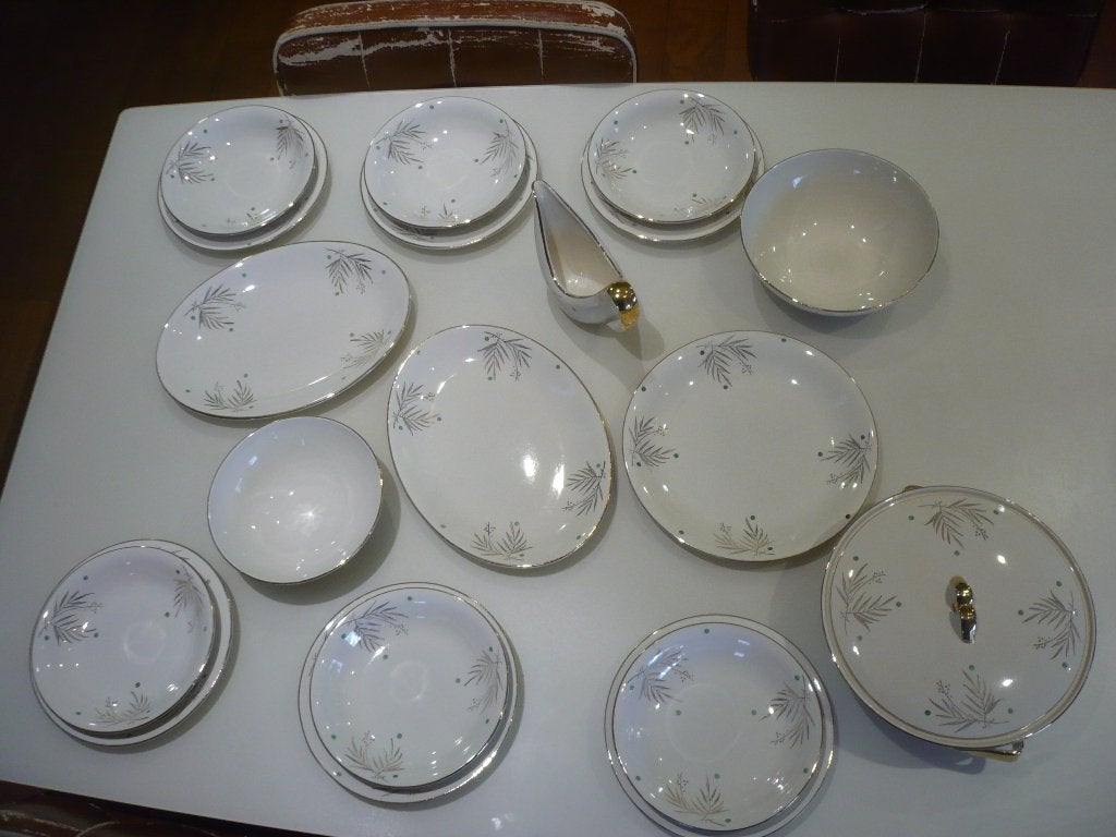 6 delig eetservies Boch la louvière Palme ( Miami ), Ophalen