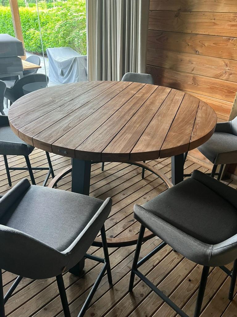 Bartafel Life Texas, Tuin en Terras, Ophalen, 6 zitplaatsen, Aluminium, Zo goed als nieuw