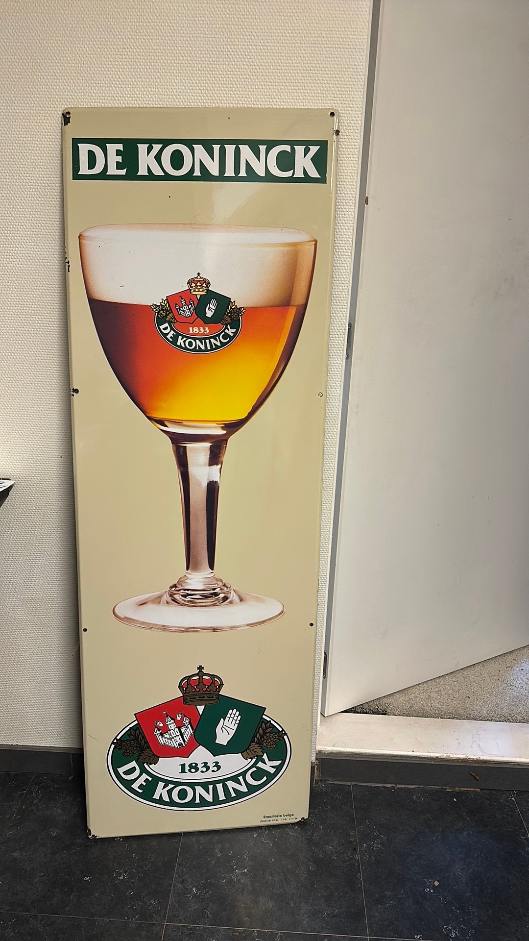 De koninck reclamebord, Verzamelen, Ophalen of Verzenden, Zo goed als nieuw, Reclamebord