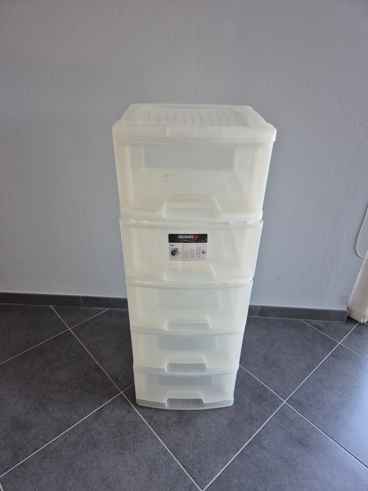 Tour de rangement Allibert Eify – 5 tiroirs – 100 L, Ophalen, Kunststof