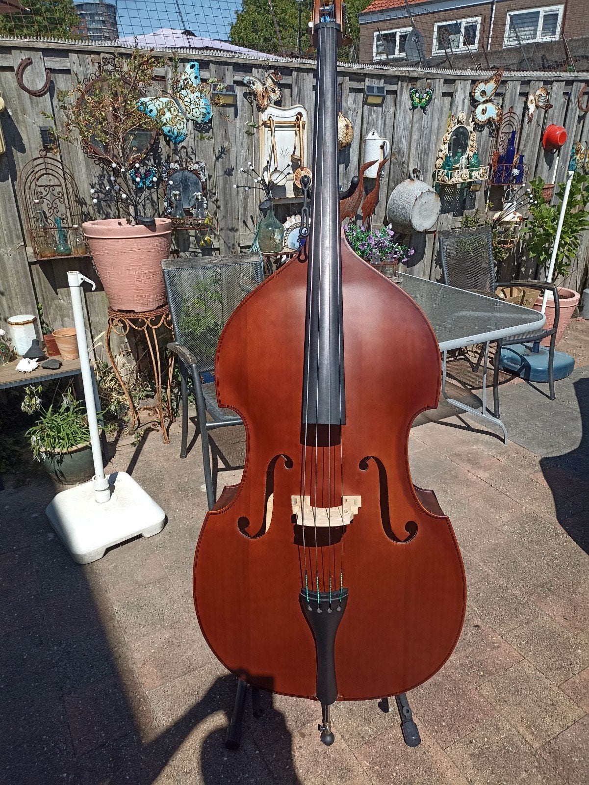 3/4 Contrabas, Muziek en Instrumenten, Ophalen, Zo goed als nieuw, 3/4-contrabas, Met koffer
