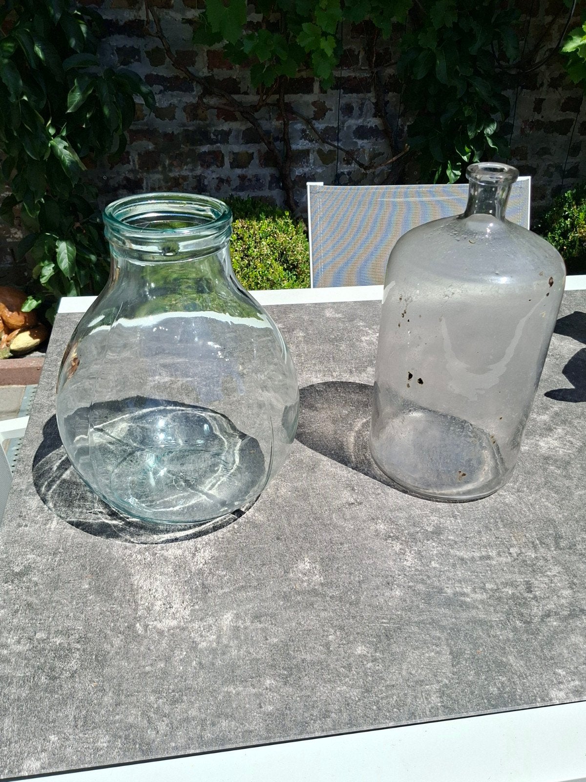Witte. Glazen flessen h20 br29 br, Antiek en Kunst, Ophalen