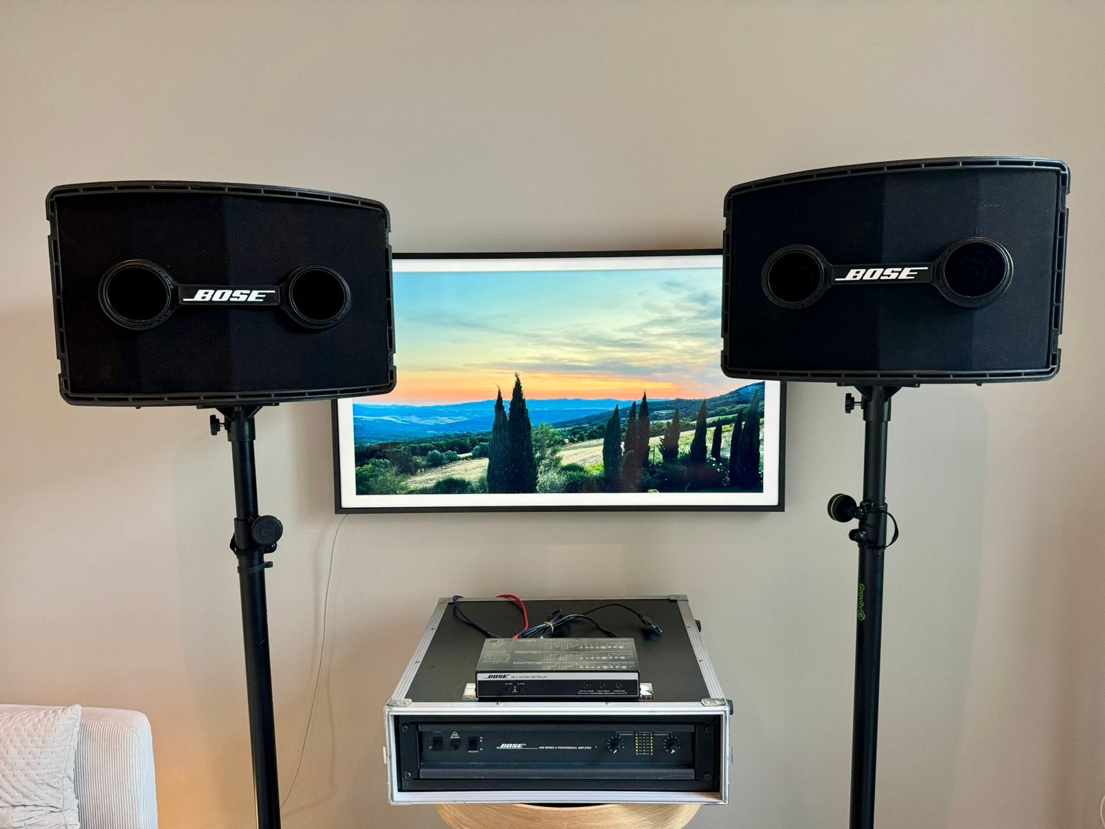Kit Bose 802 (4 x) avec ampli et contrôleur, Enlèvement, Utilisé, 120 watts ou plus, Haut-parleurs Frontaux, Arrière ou Stéréo