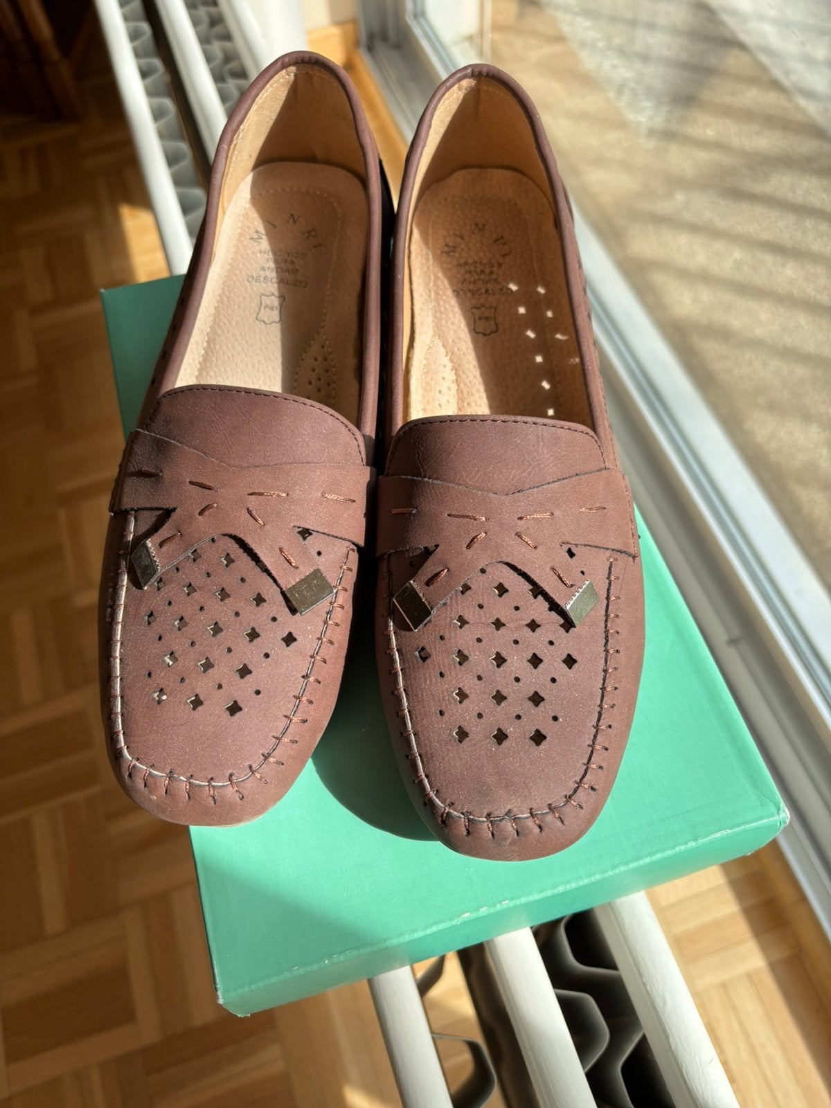 Bruine leder schoenen, maat 40, weinig gedragen, Kleding | Dames, Ophalen, Zo goed als nieuw