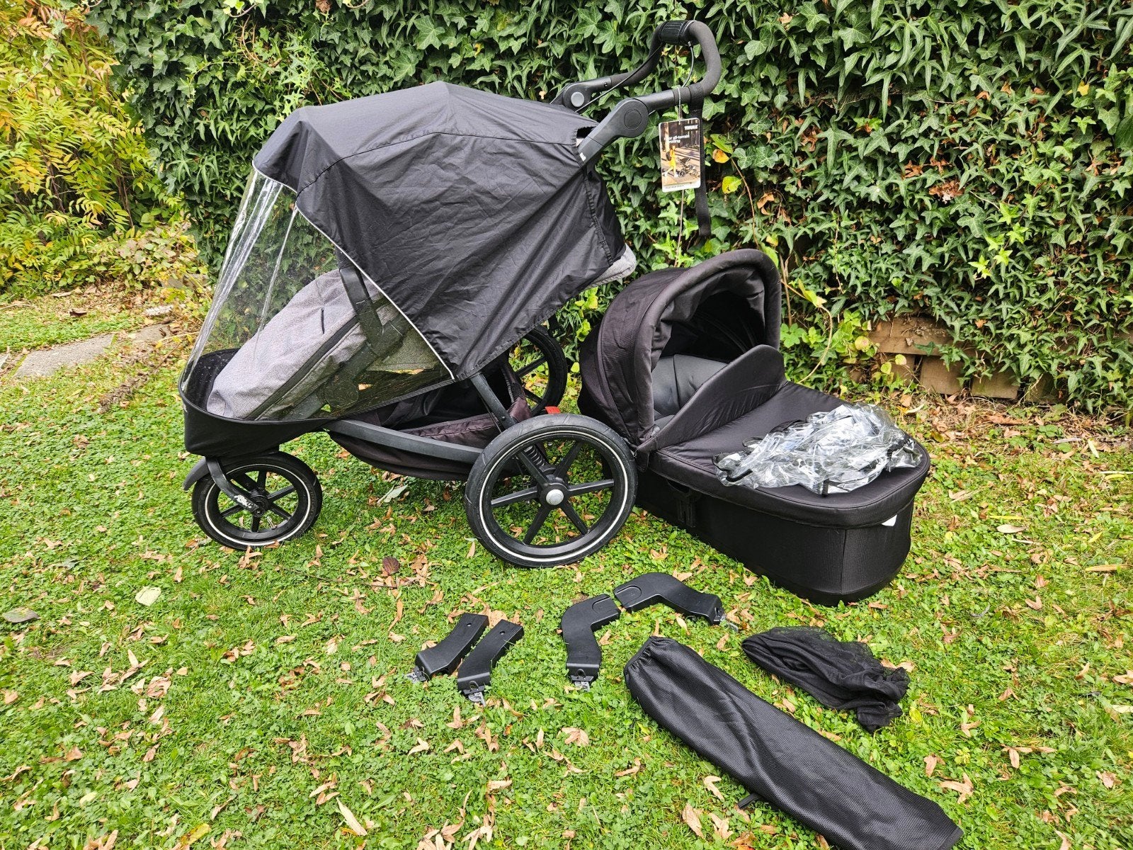 Thule Urban Glide 2, reiswieg en alle accessoires, Gebruikt, Luchtbanden, Combiwagen, Ophalen