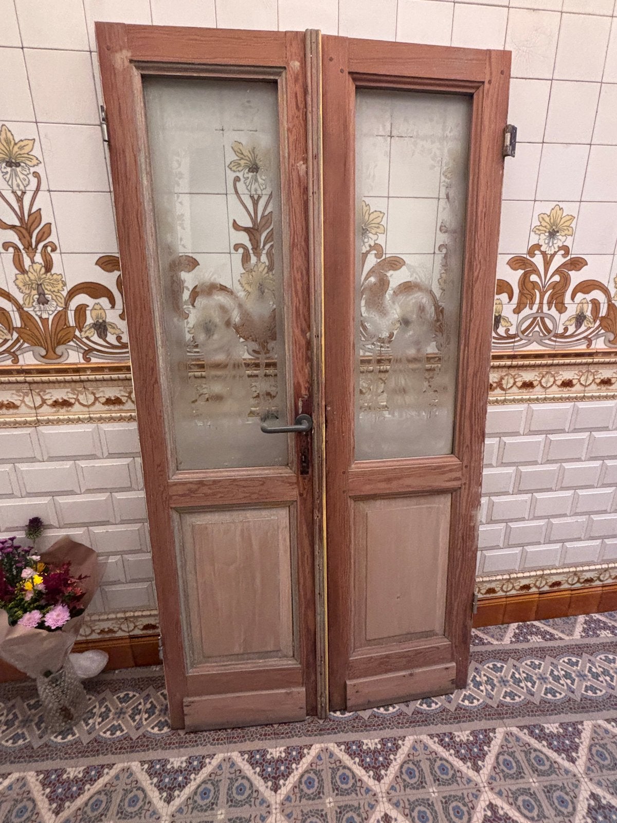 Art Nouveau deuren, Ophalen, Gebruikt, Minder dan 80 cm, Binnendeur