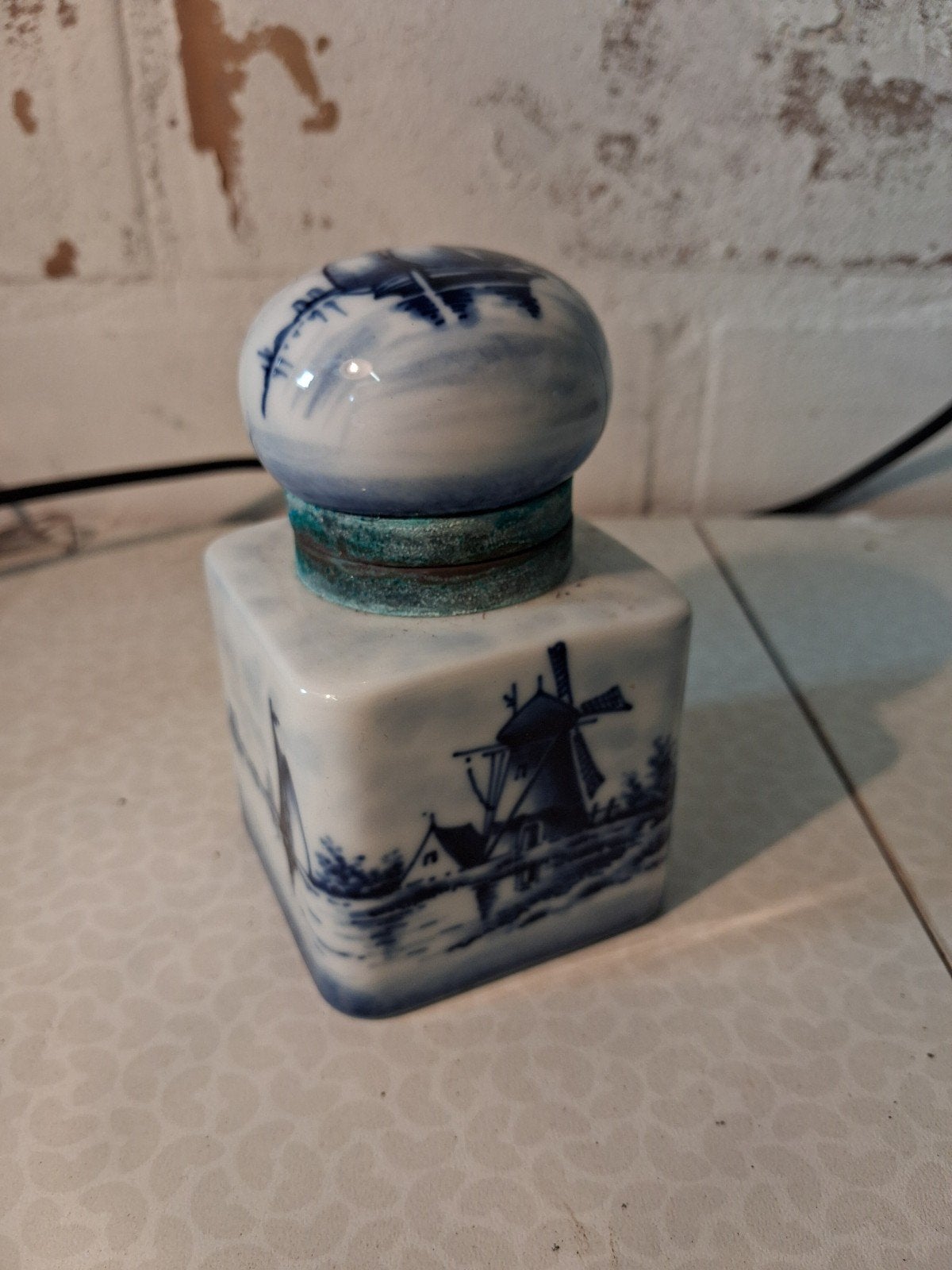 Inktpotje Delfts blauw, Antiek en Kunst, Verzenden