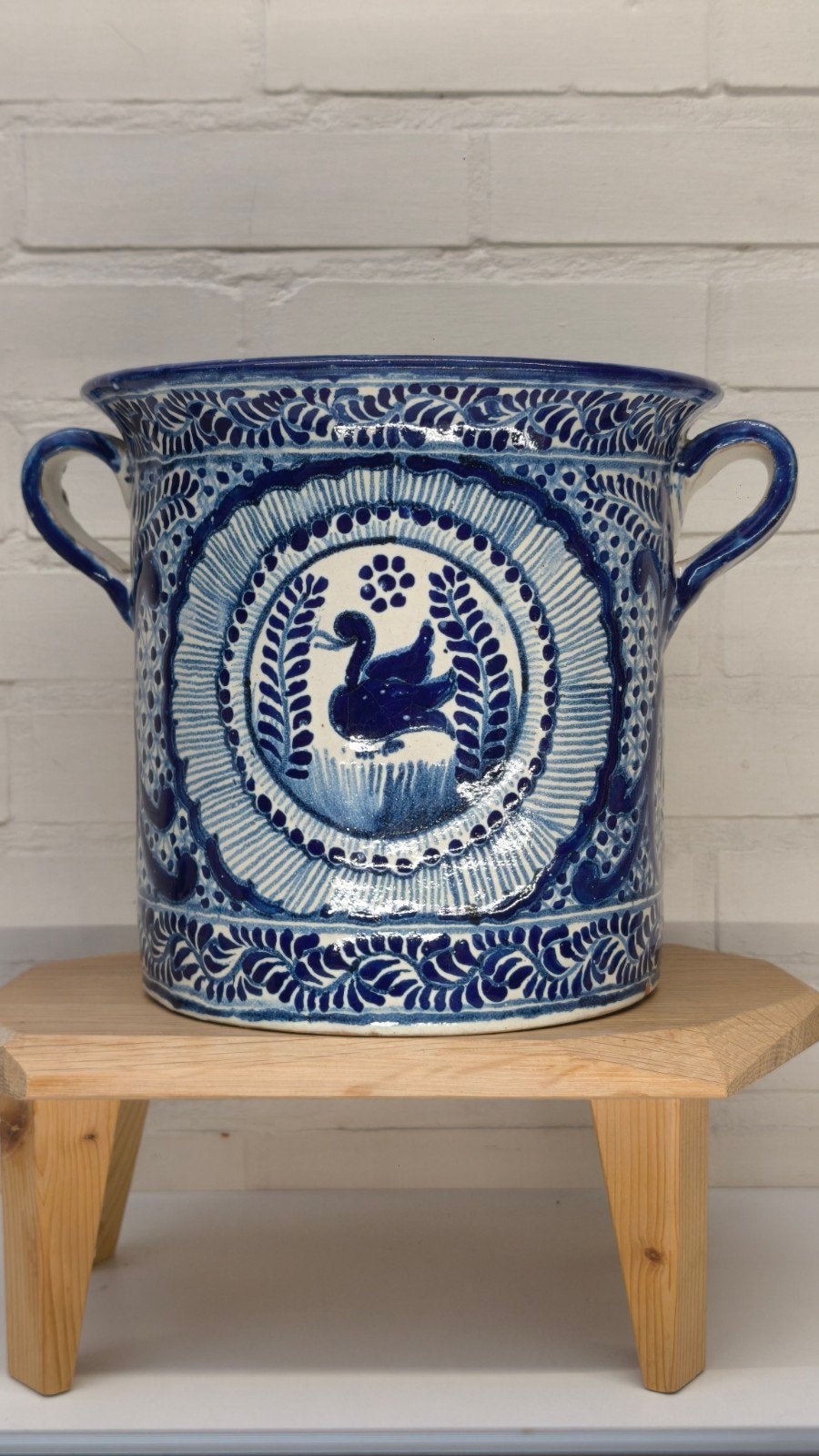 Prachtige Authentieke Mexicaanse Talavera Bloempot / Vaas, Antiek en Kunst, Ophalen