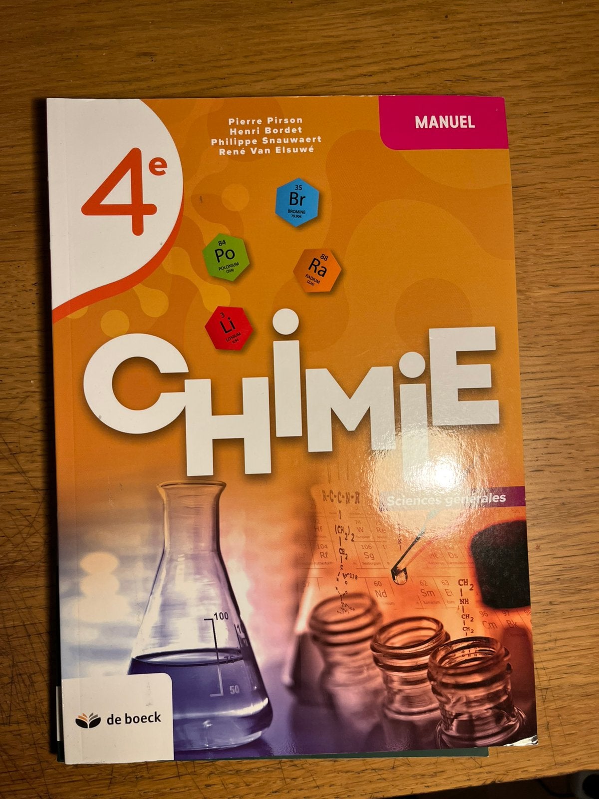 Livre chimie 4 eme secondaire, Ophalen of Verzenden