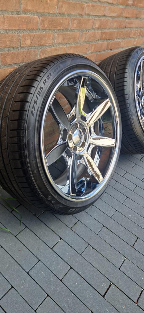 Exclusieve 3-delige 21inch breedset 5x112, Autos : Pièces & Accessoires, Pneus & Jantes, Enlèvement ou Envoi, 275 mm, 21 pouces