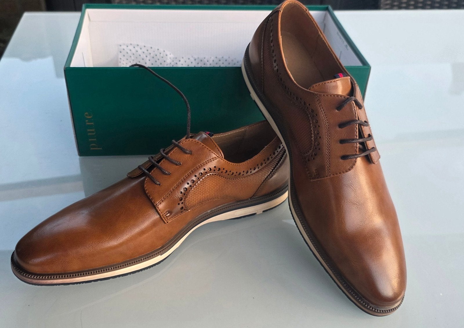Nieuwe heren schoenen, Ophalen, Bruin, Nieuw, P.I.U.R.E.