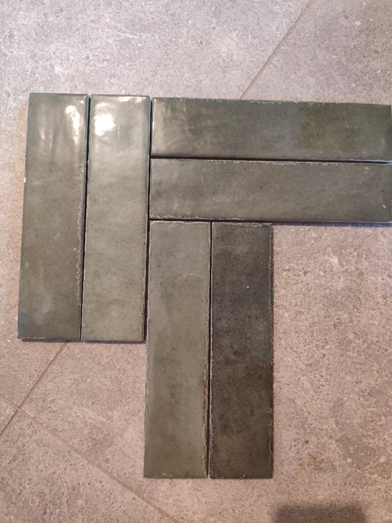 Wandtegels Equipe Sage green, Bricolage & Construction, Dalles & Carrelages, 20 à 40 cm, Céramique, Enlèvement, Moins de 20 cm