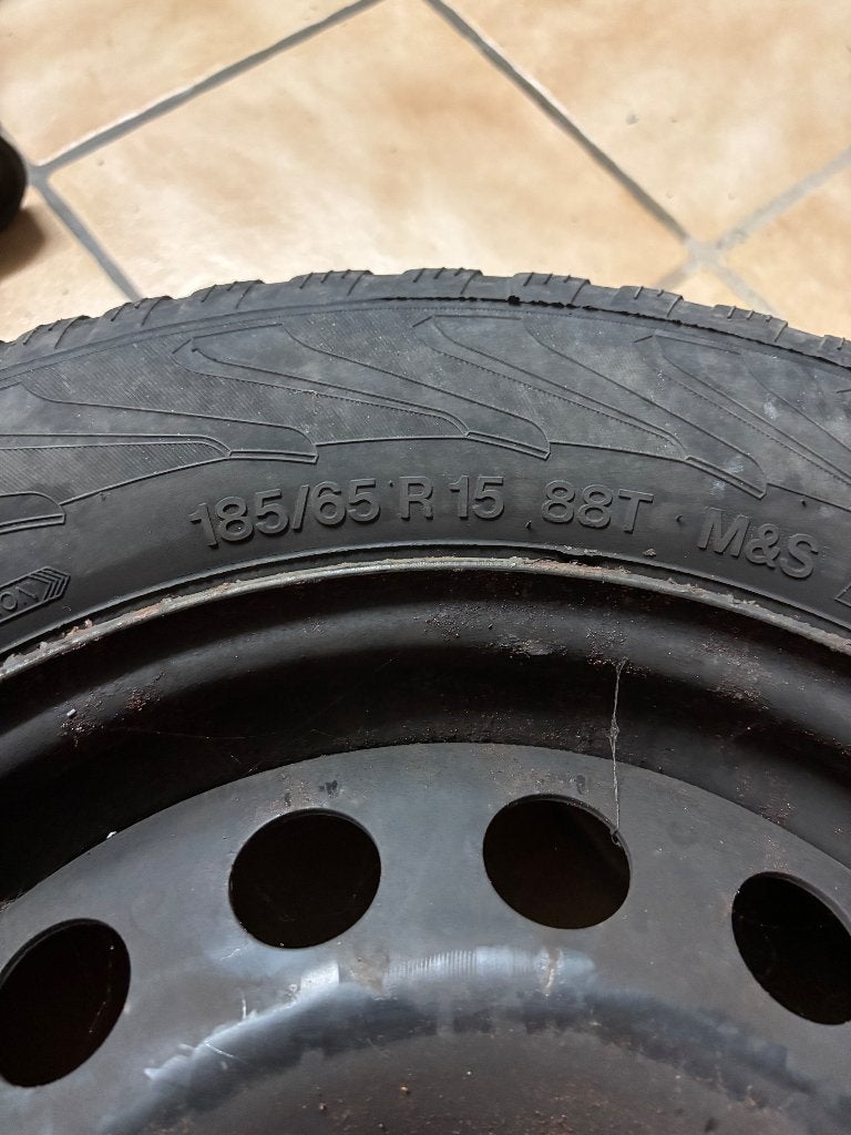 Jantes + pneus, Ophalen, Gebruikt, 15 inch, Band(en)