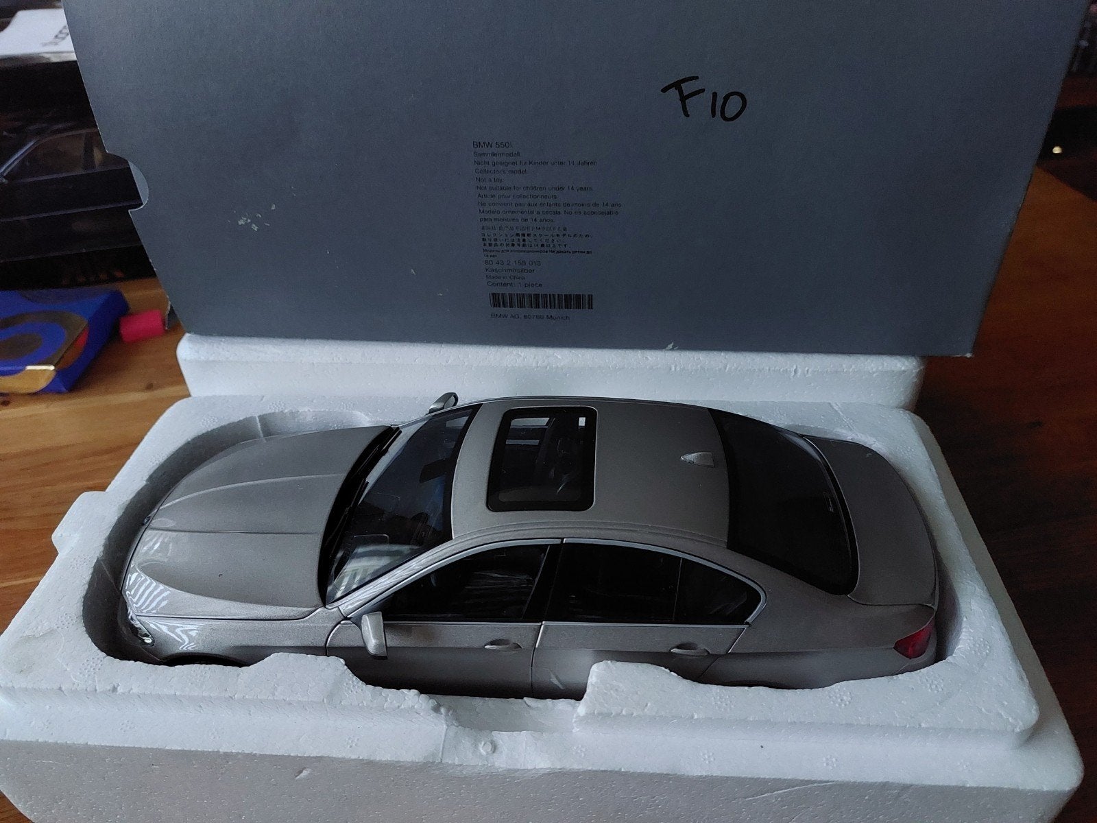 Dealer Norev 1/18 Bmw 550i F10 Limousine Grijs, Ophalen of Verzenden, Zo goed als nieuw, Auto, Norev