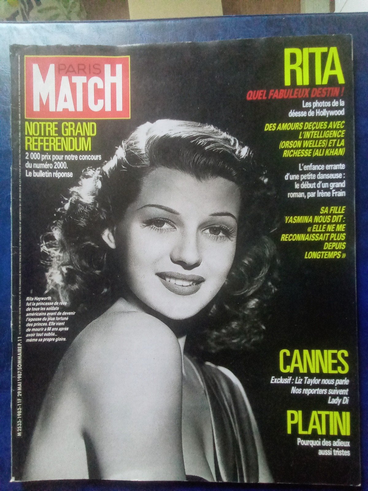 Tijdschrift over Rita Hayworth, Ophalen of Verzenden