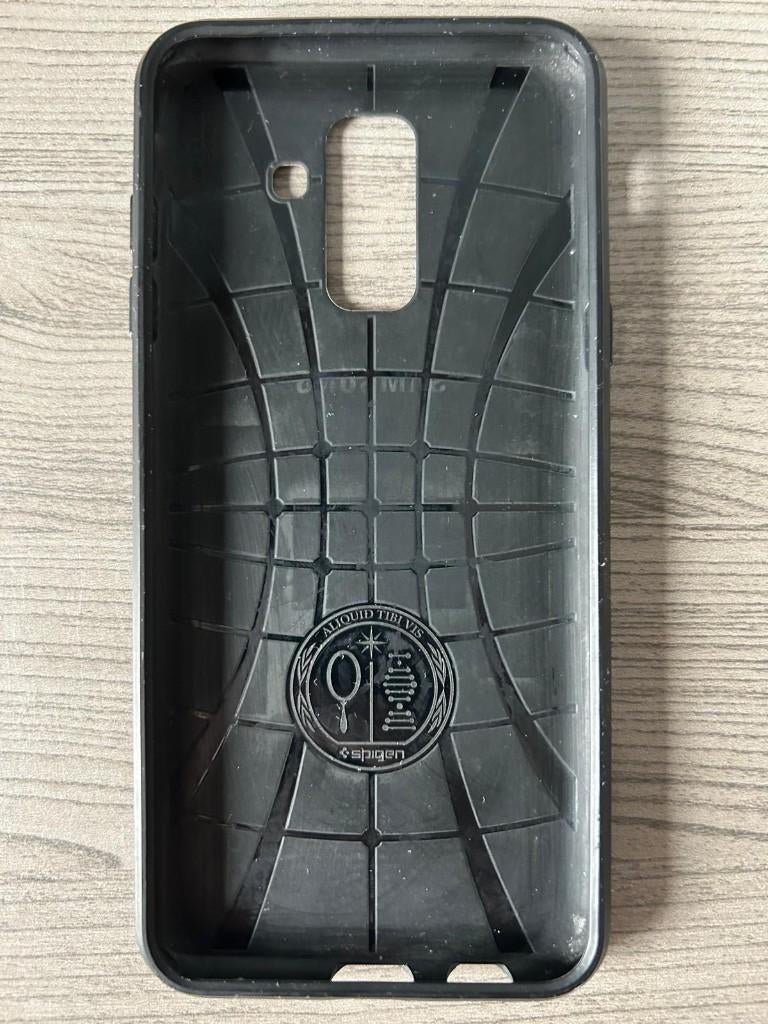 Spigen Liquid Air zwart hoesje voor Samsung Galaxy A6, Télécoms, Enlèvement ou Envoi, Utilisé, Autres modèles, Housse ou Sac