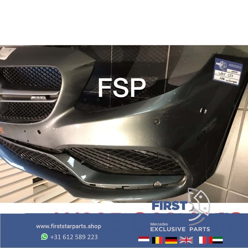 W205 C63 AMG Voorbumper Mercedes C Klasse 2014-2019 + gril +, Gebruikt, -, Voor, Ophalen of Verzenden