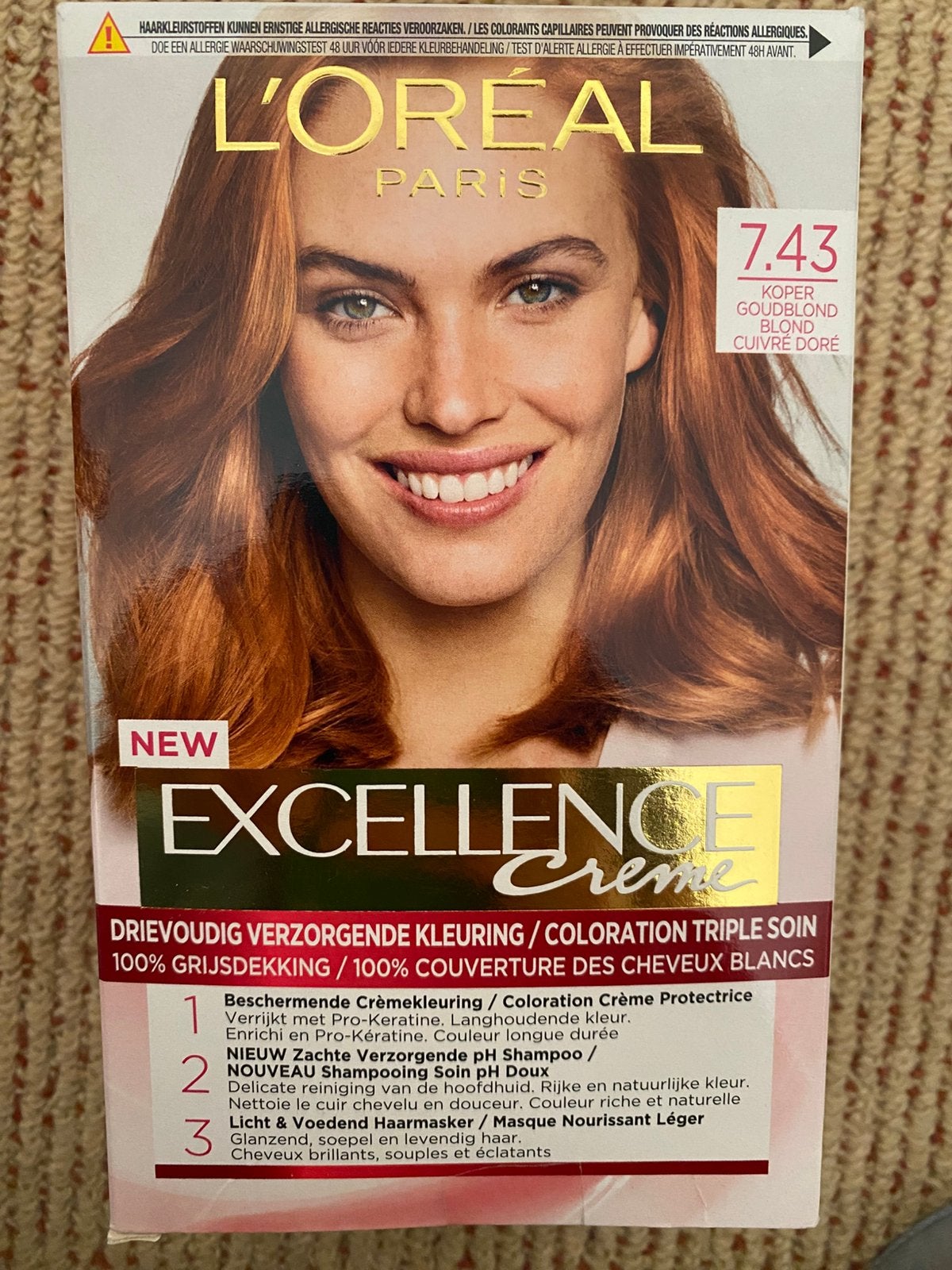 L’oréal Paris Excellence creme 7.43 blond cuivre doré, Bijoux, Sacs & Beauté, Enlèvement, Neuf