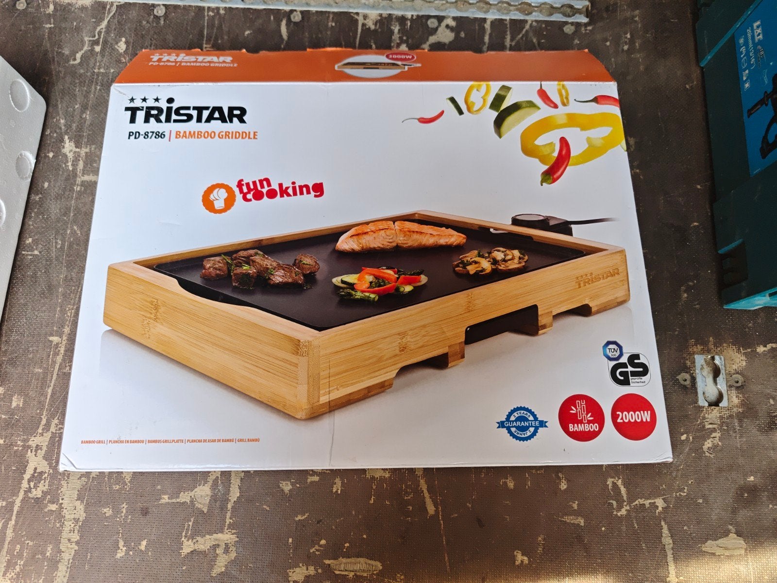 Tristar bamboe grillplaat, Elektronische apparatuur, Grillplaten, Zo goed als nieuw, Tafelgrill, Ophalen