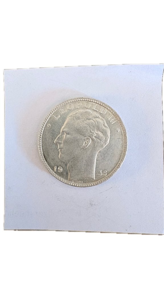 LEOPOLD III: Zilver 20 FRANCS 1935FV positie A, Ophalen of Verzenden, Zilver, Zilver