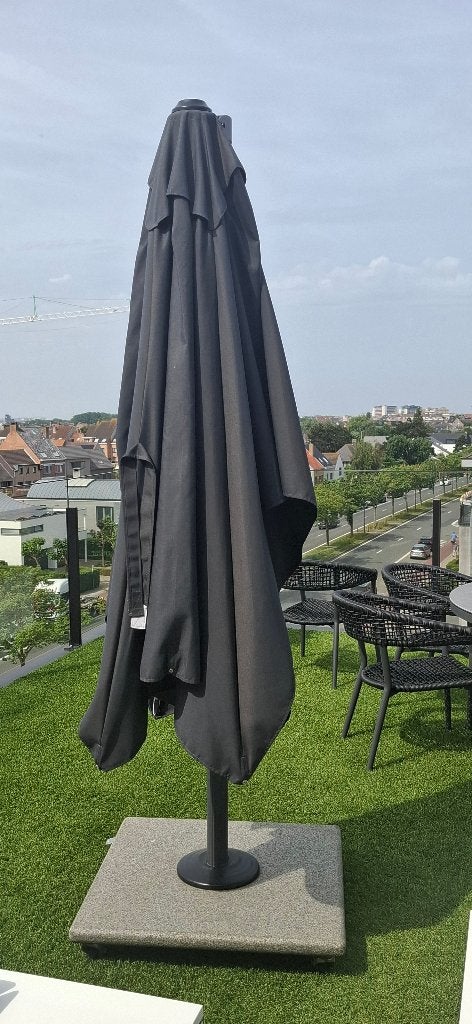 Life zweefparasol Palermo 200 x 300 lava, graniet voet 90 kg, Tuin en Terras, Parasols, Ophalen, 2 tot 3 meter, Verstelbaar, Zweefparasol