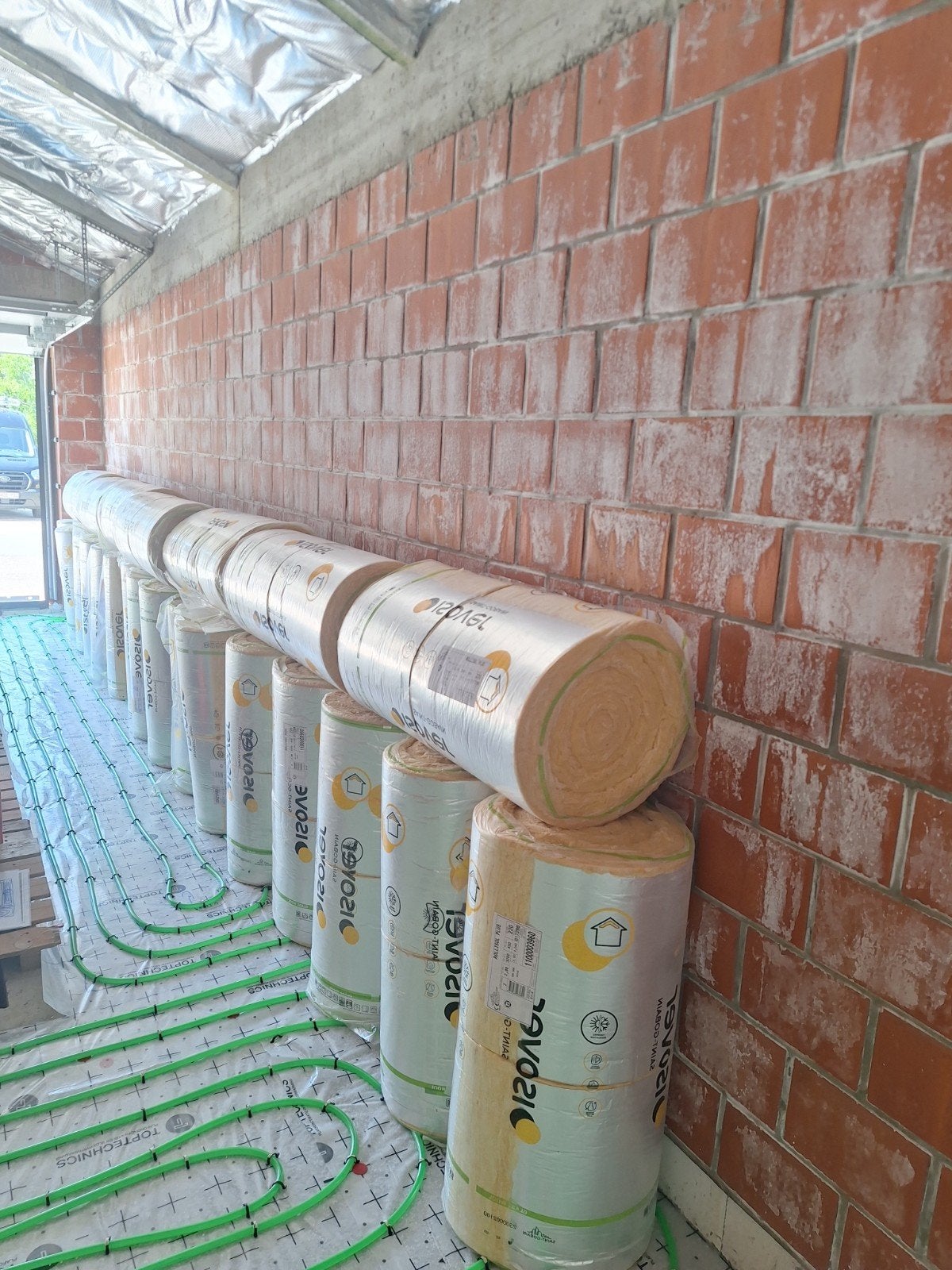 Isolatie Glaswol met spijkerflens, Doe-het-zelf en Bouw, Isolatie en Afdichting, Glaswol, Ophalen