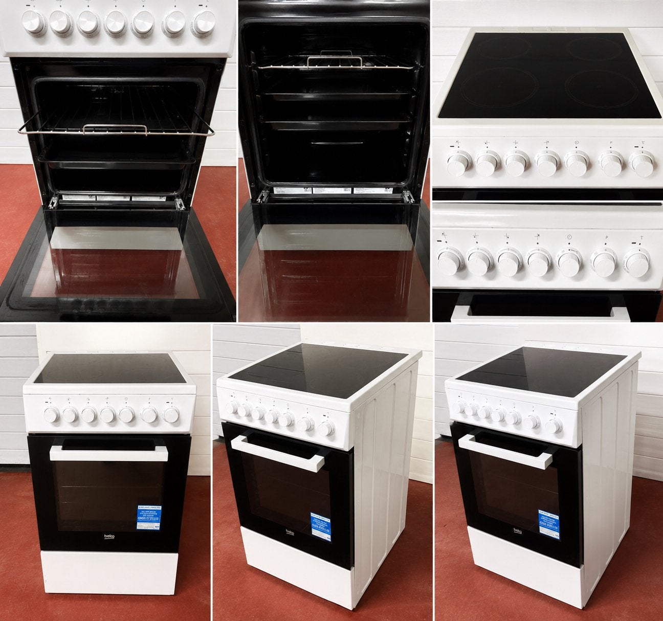 Beko elektrisch fornuis met keramische kookplaat + oven, Elektronische apparatuur, Ophalen, Zo goed als nieuw, Elektrisch