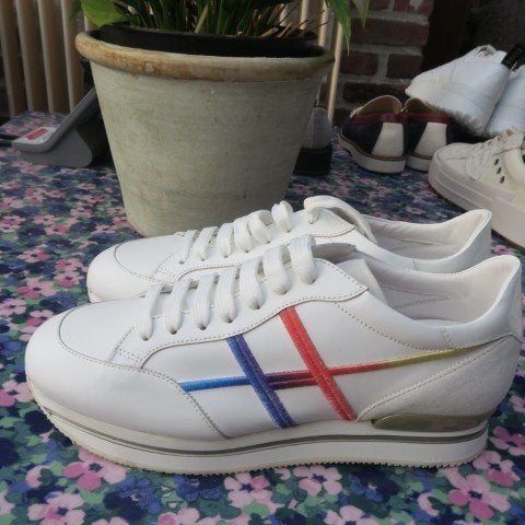 Sneakers nieuw wit kleurstrepen Hogan mt 42, Neuf, Enlèvement ou Envoi, Autres couleurs, Sneakers et Baskets