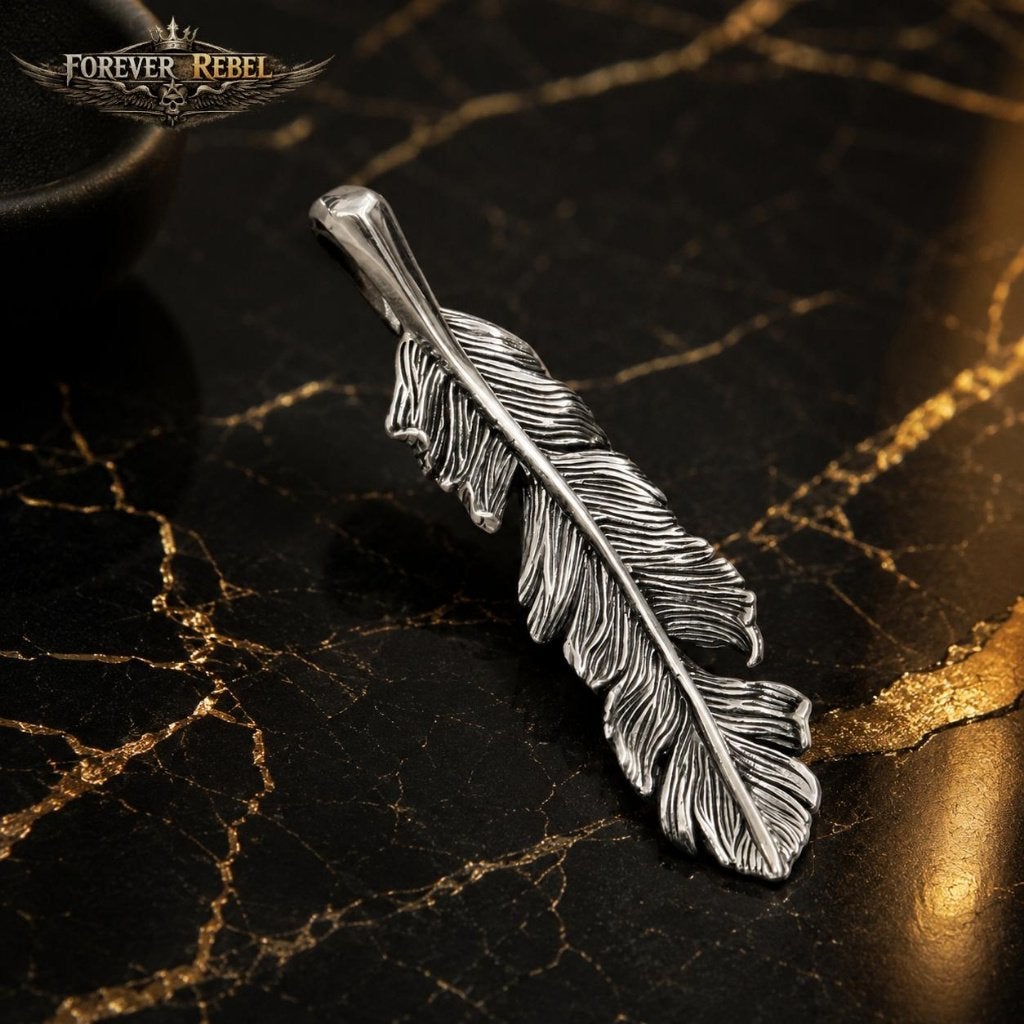 The Nomad Feather - 925 Zilver, Bijoux, Sacs & Beauté, Pendentifs, Neuf, Autres représentations, Argent, Argent