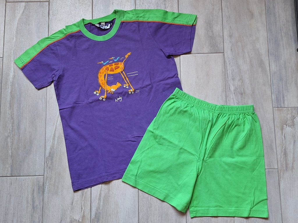 ★ M140 - Woody Zomerpyjama thema Giraf, Kinderen en Baby's, Nacht- of Onderkleding, Ophalen of Verzenden, Zo goed als nieuw, WOODY