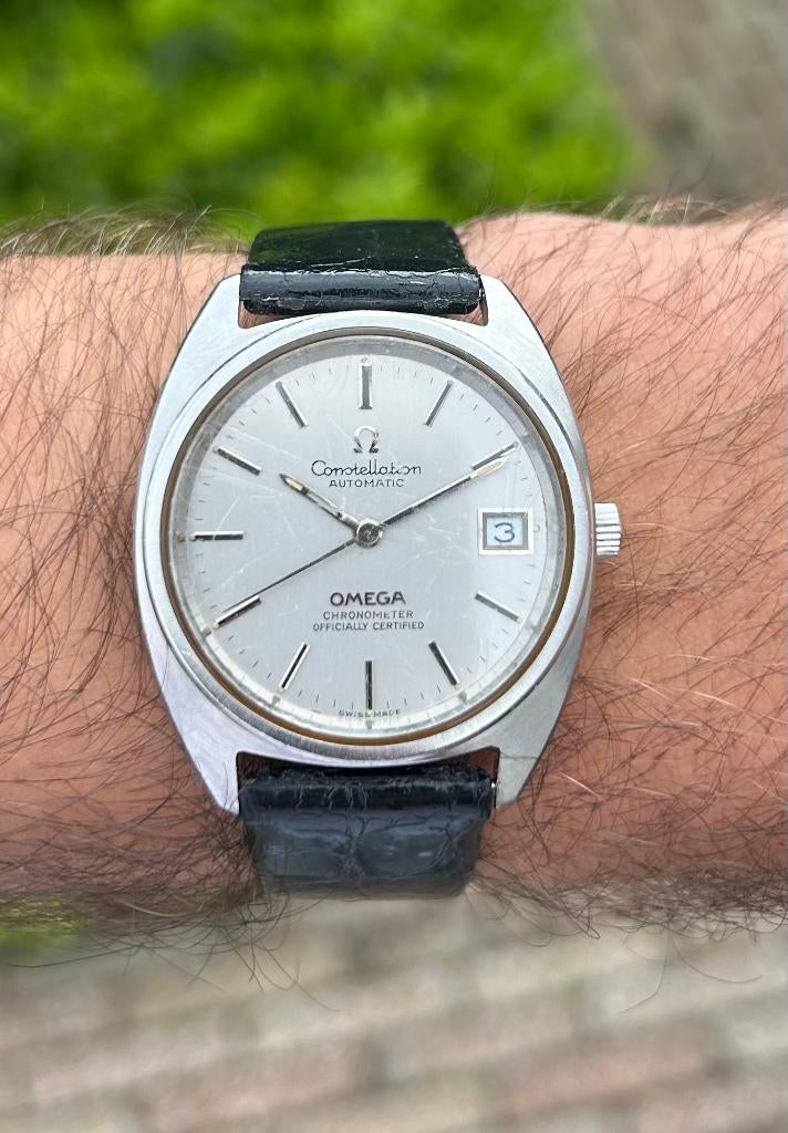 Omega constellation 168.0056, Handtassen en Accessoires, Horloges | Heren, Kunststof, Gebruikt, Polshorloge, Kunststof
