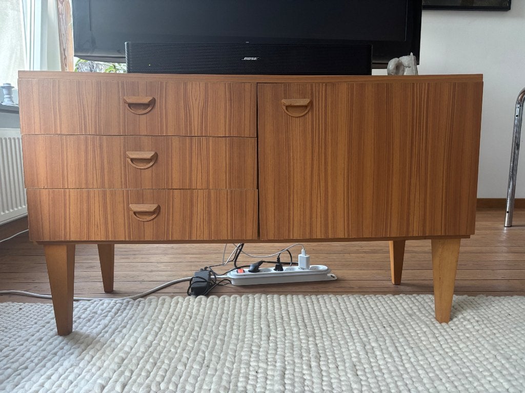 Tv Meubel, Ophalen, Gebruikt, Vintage, Met lade(s)