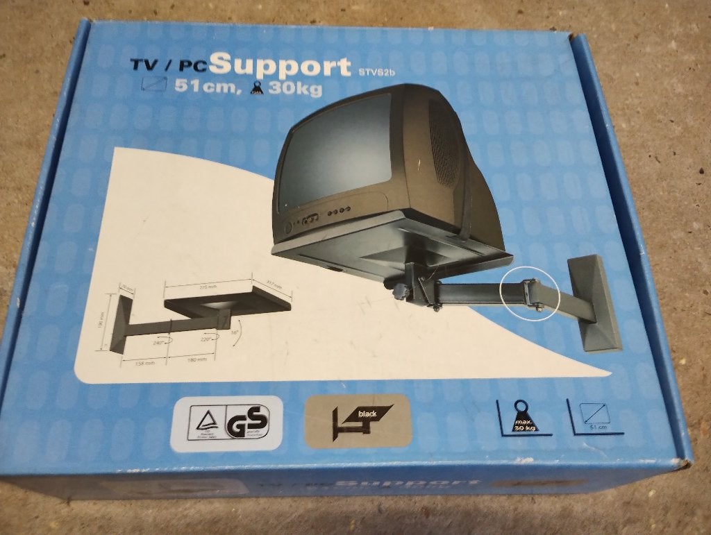 Ophangbeugel voor kleine TV/Monitor, Enlèvement