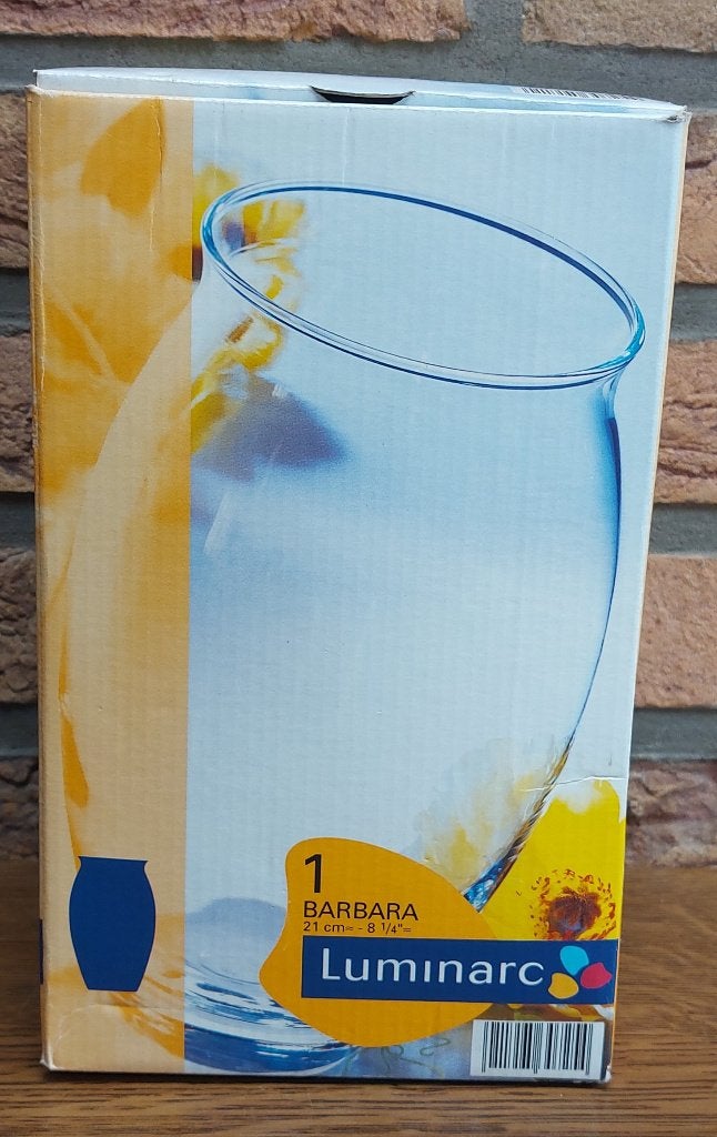 Glazen vaas - Luminarc - Model nr 1 Barbara, Ophalen, 21 cm, Transparant, Glas