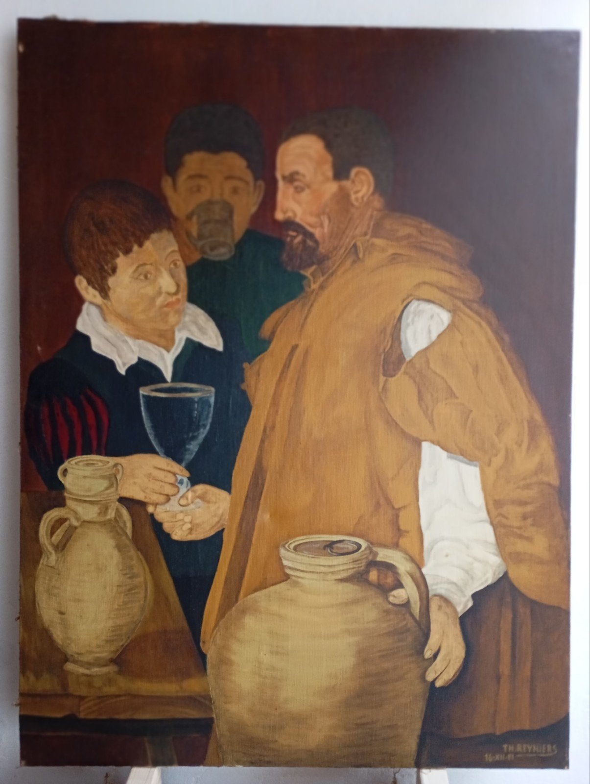 Velázquez — El Aguador de Sevilla — Grand tableau, Antiquités & Art, Enlèvement ou Envoi, Vintage, Signé
